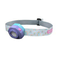 Ledlenser KIDLED4R rechargeable headlamp in purple Rainbow design