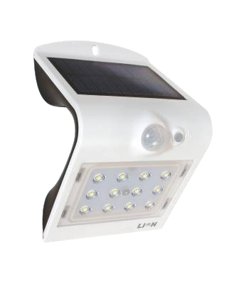 Lion LA114L21 white solar LED motion-sensor wall light