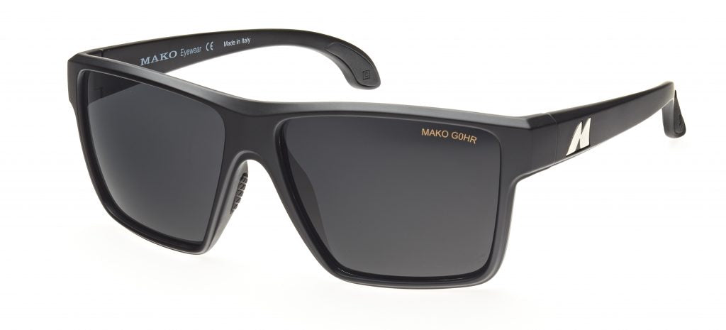 Mako Cast 9611 M01 G0HR matte black sunglasses with grey lenses