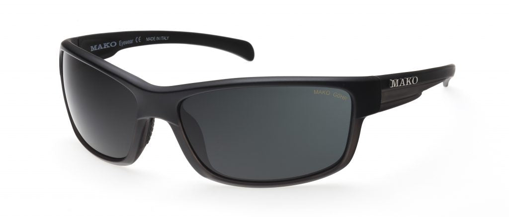 Mako Shadow 9585 M03 G0HR matte black grey sunglasses with grey lenses