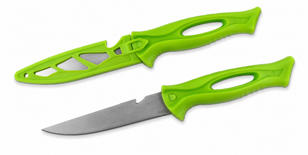 Maritec Bait Knife with Sheath – 4in / Green