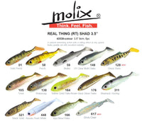 Molix RT Shad 90mm colour chart – UV Clear Multi Flake is colour 148