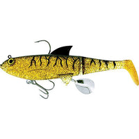 Molix Shad 140mm Soft Plastic Swimbait Lure Black Gold Tiger