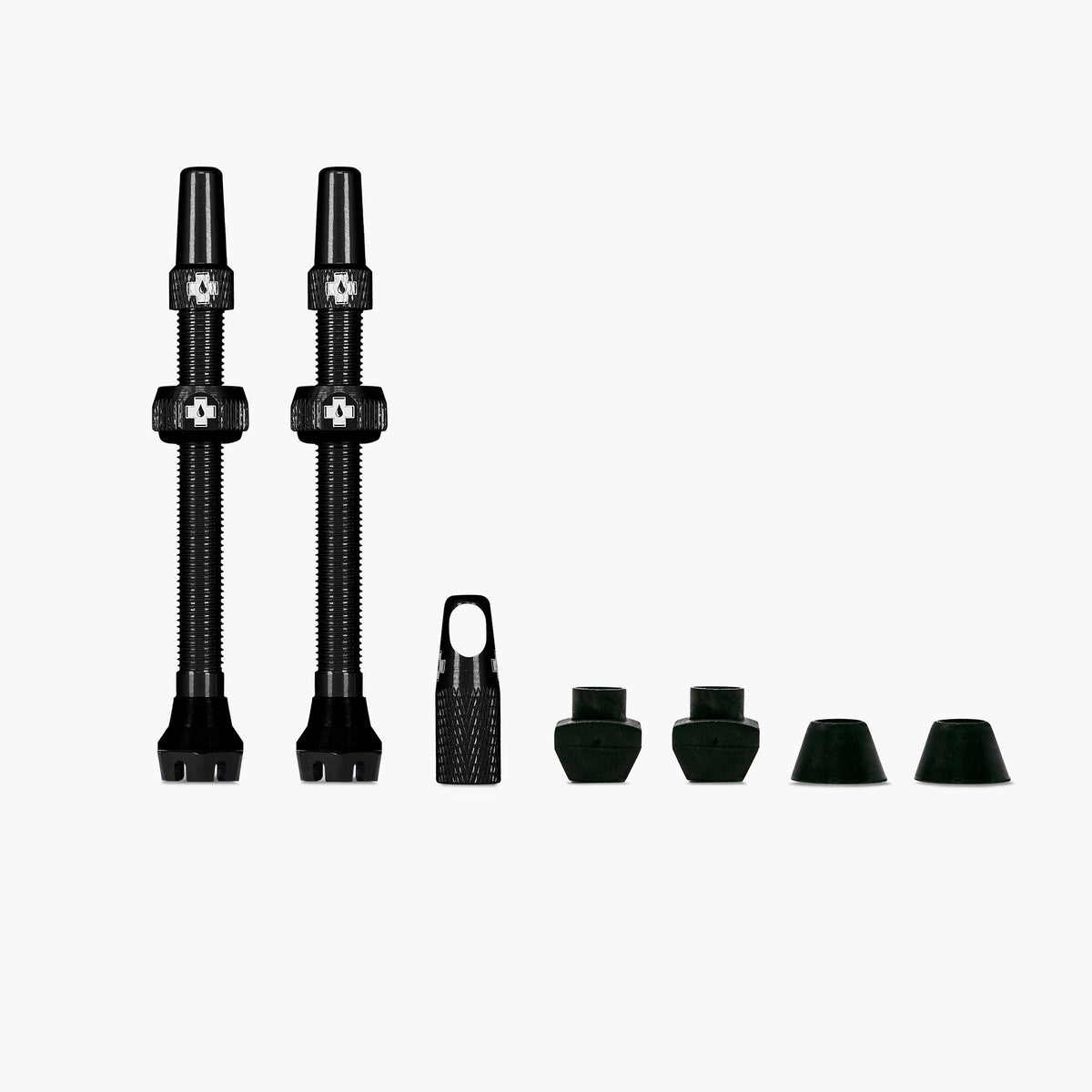 Muc-Off V2 44 mm tubeless Presta valves, Black