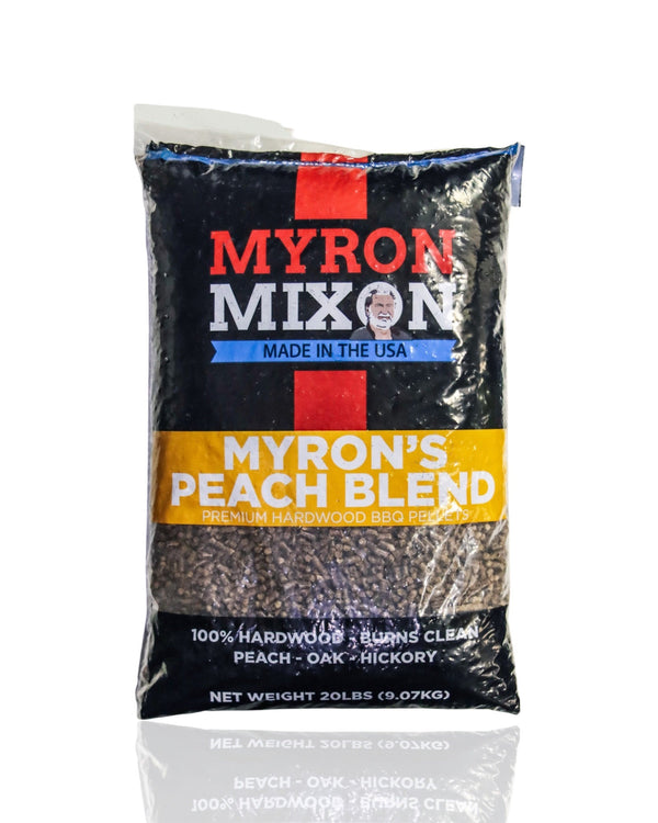 Myron Mixon Myron's Peach Blend hardwood BBQ pellets, 20 lb bag