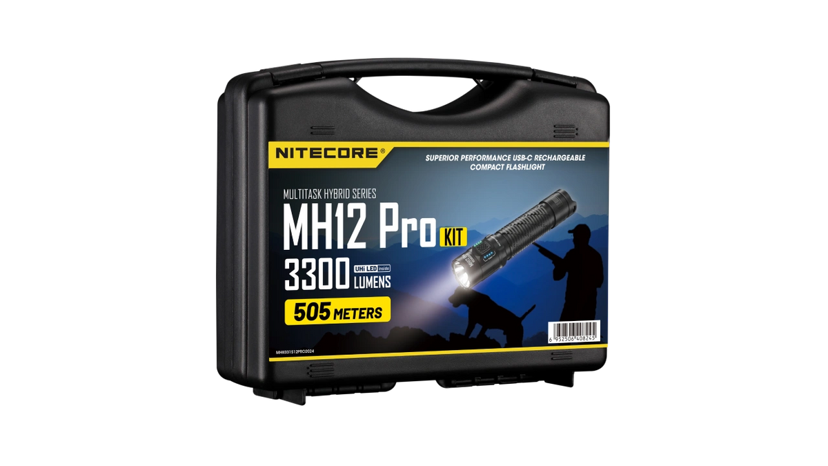 Nitecore MH12 Pro hunting kit case, 3300 lumen torch