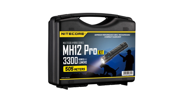 Nitecore MH12 Pro hunting kit case, 3300 lumen torch
