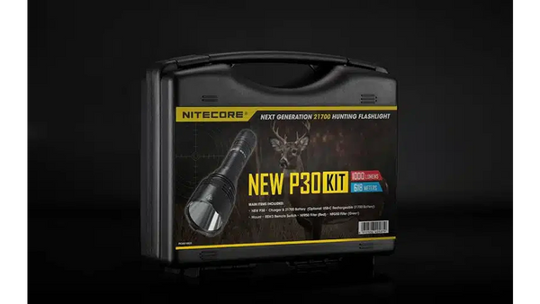 Nitecore NEW P30 hunting kit case, 1000 lumen torch