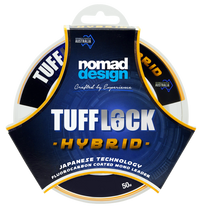 Nomad Tufflock Hybrid fluorocarbon-coated mono leader, 50 m spool