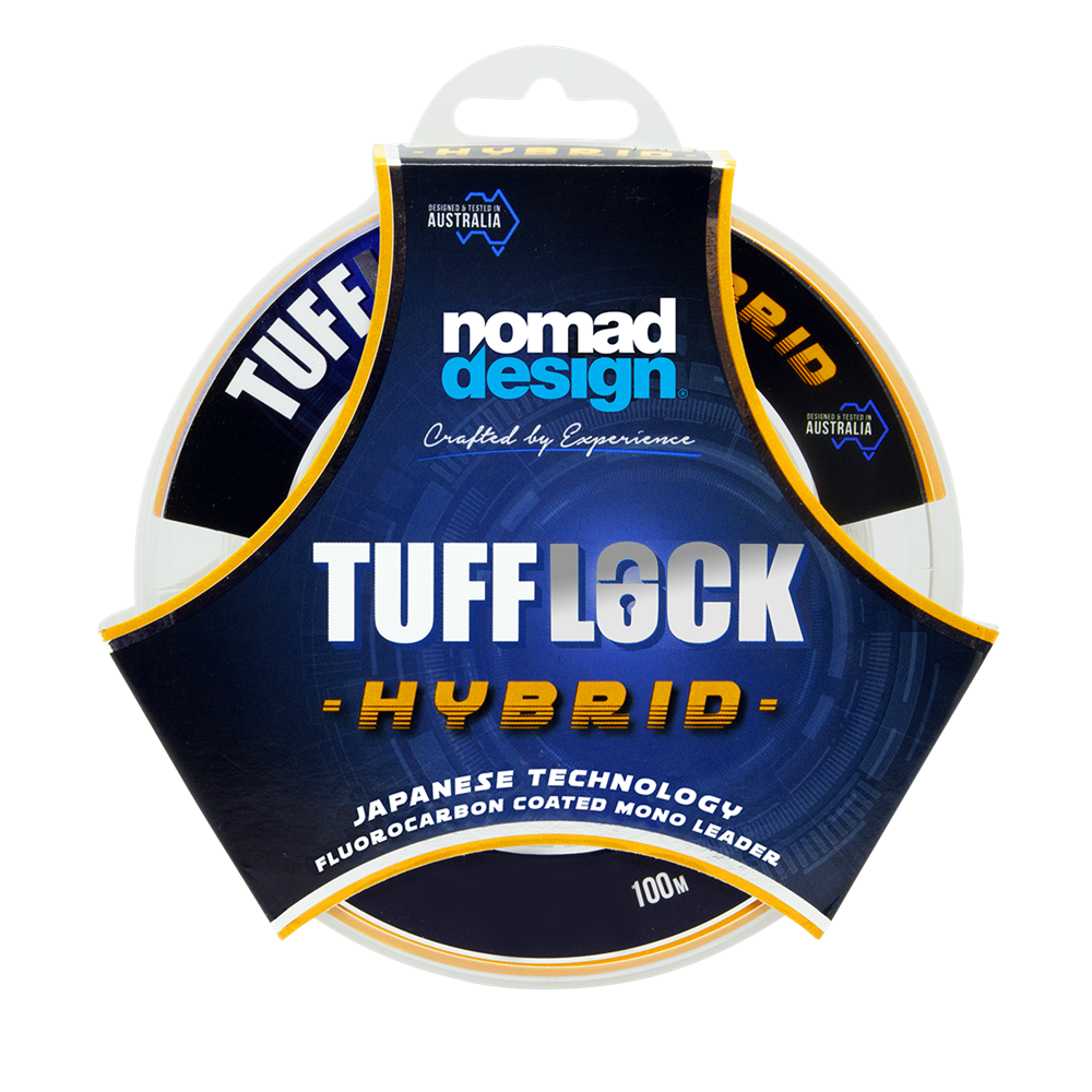 Nomad Tufflock Hybrid fluorocarbon-coated mono leader, 100 m spool
