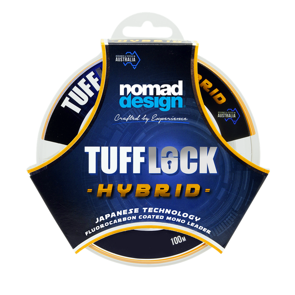 Nomad Tufflock Hybrid fluorocarbon-coated mono leader, 100 m spool