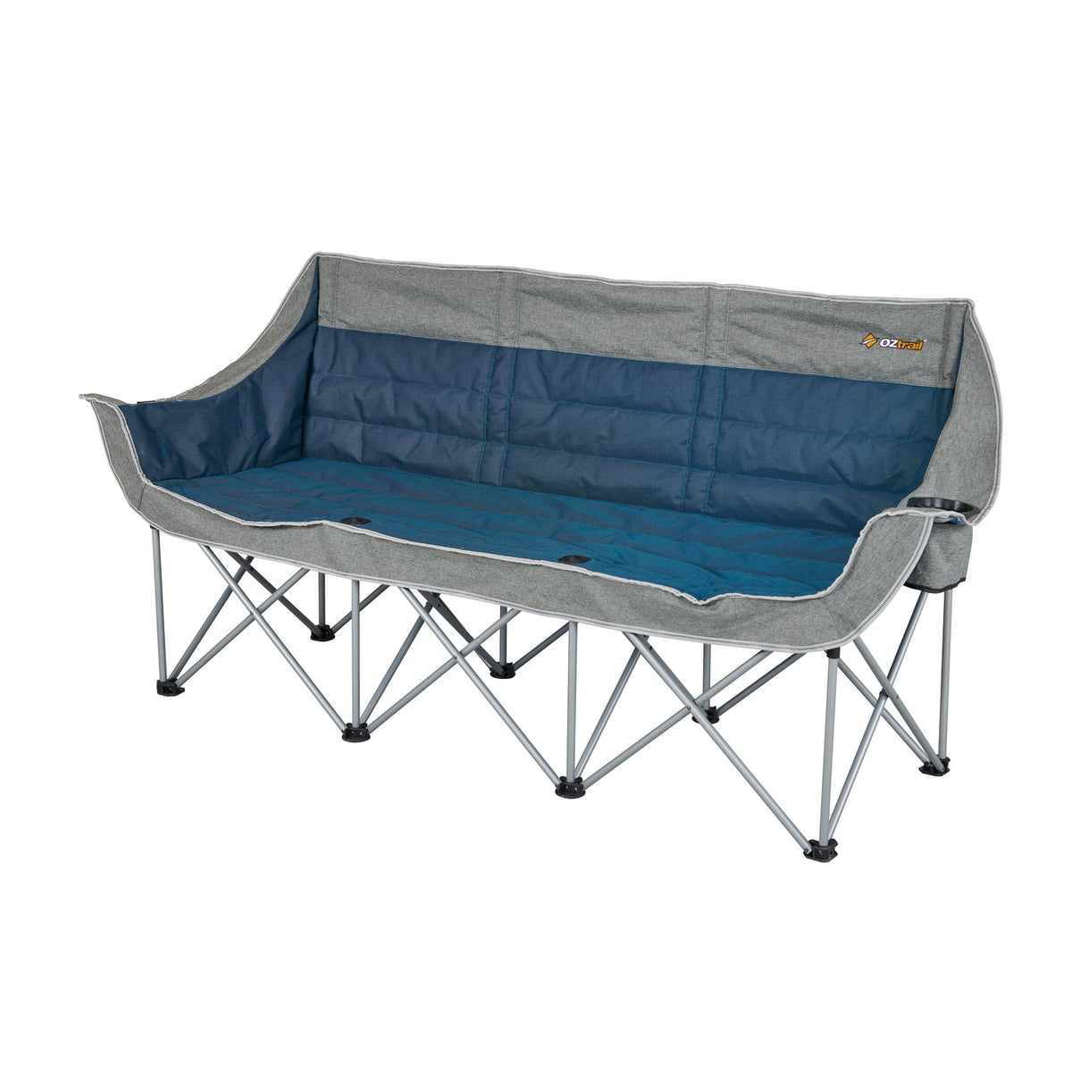 OZtrail Galaxy blue three seater sofa with arms