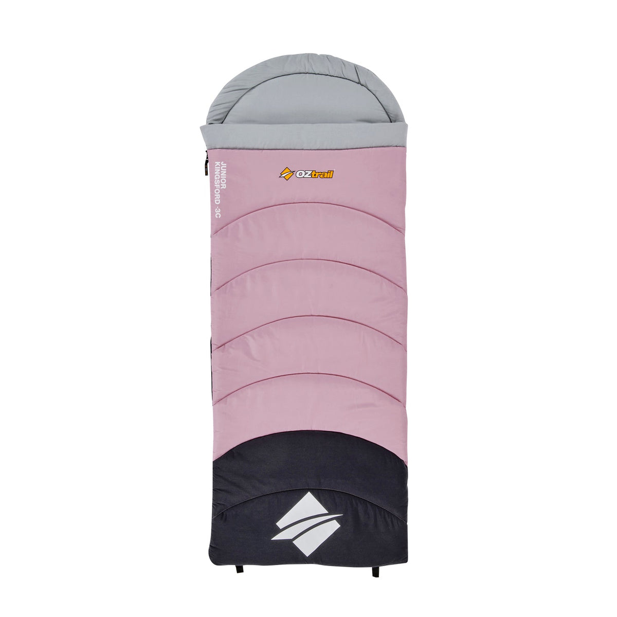 OZtrail Junior Kingsford -3C sleeping bag in lilac, model 10051277