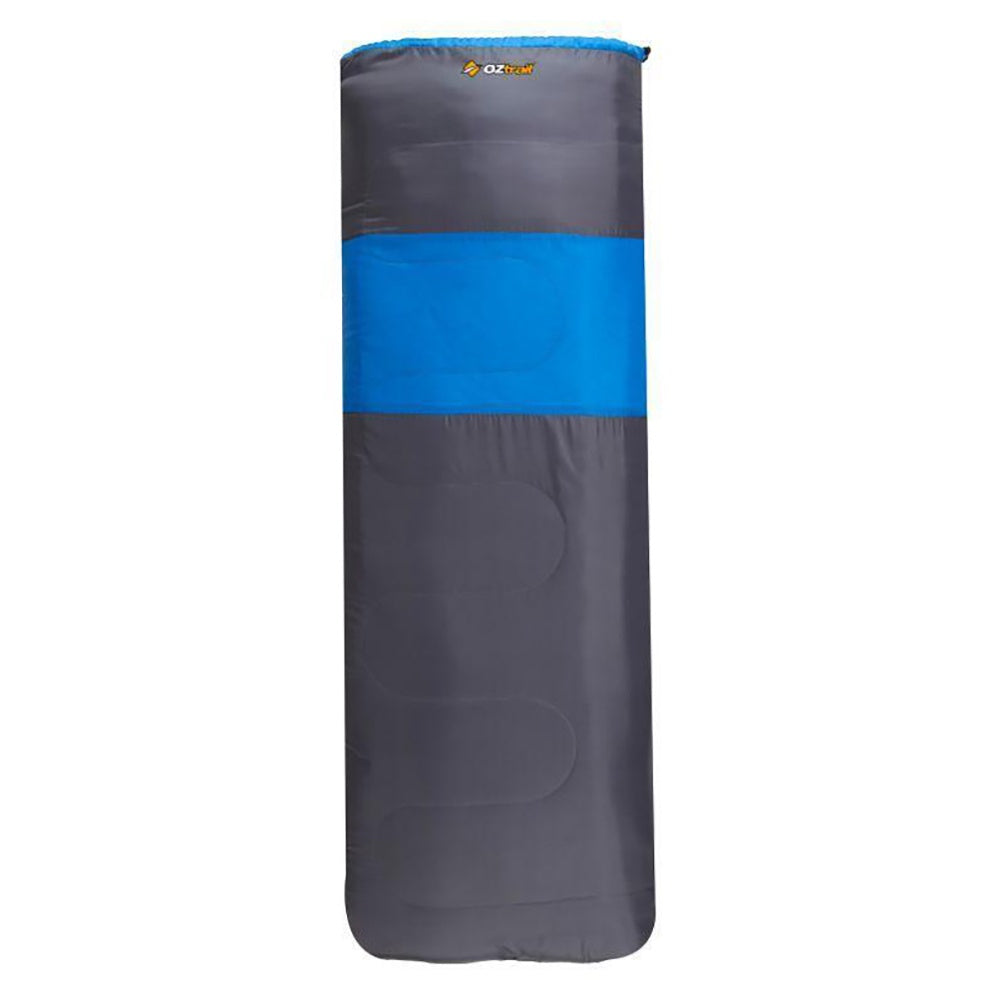 OZtrail Kennedy Camper SBH-KEC-C – hoodless blue and grey sleeping bag
