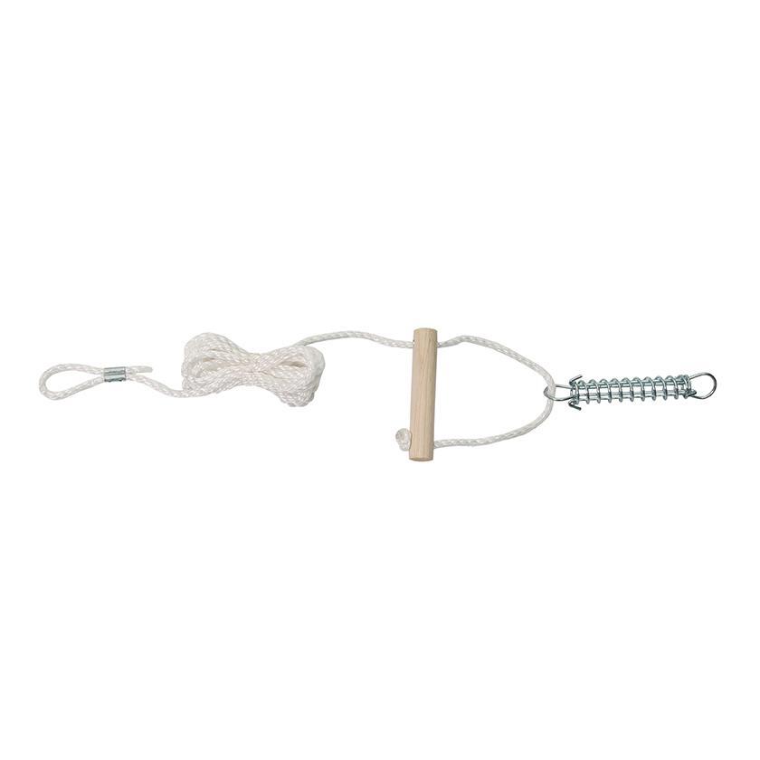 6mm Single Guy Rope with Wooden Runner and Spring