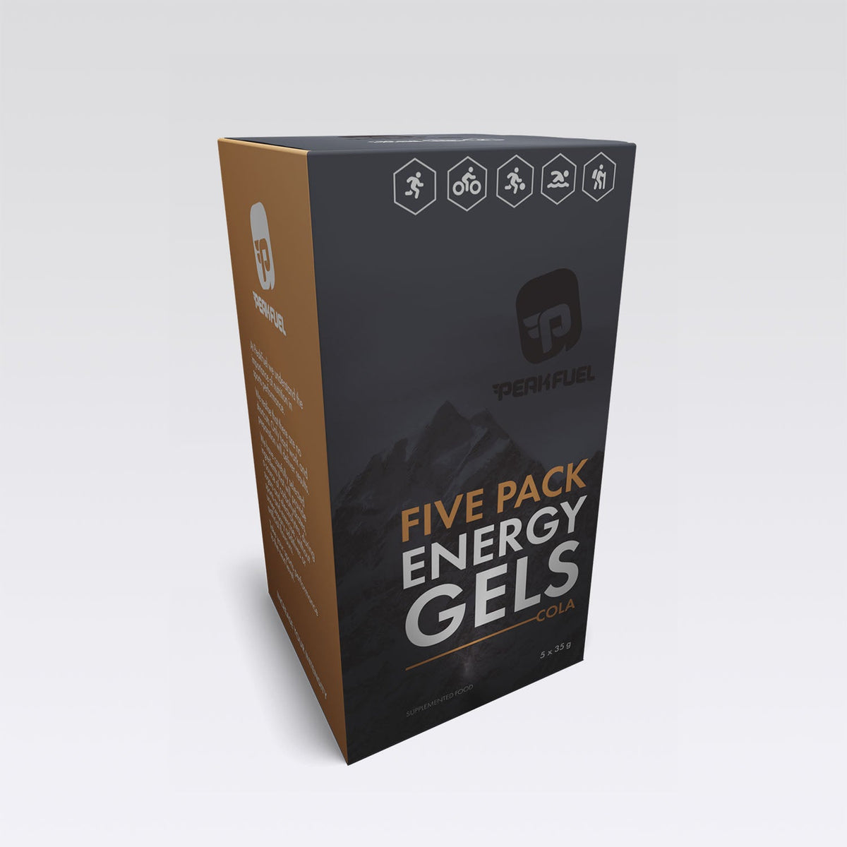 PeakFuel Cola Energy Gels box of 5