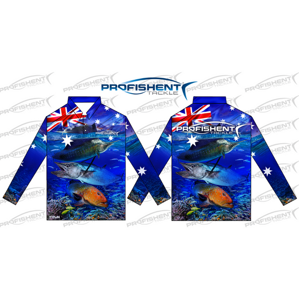 Profishent Northern Blue Water L/S T-Shirt – Kids, Northern Blue Water