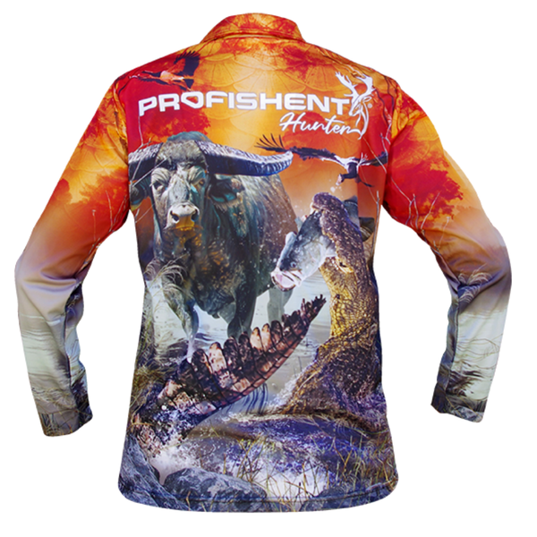 Profishent Mag/Buff/Croc/Barra L/S Shirt – Kids, Orange