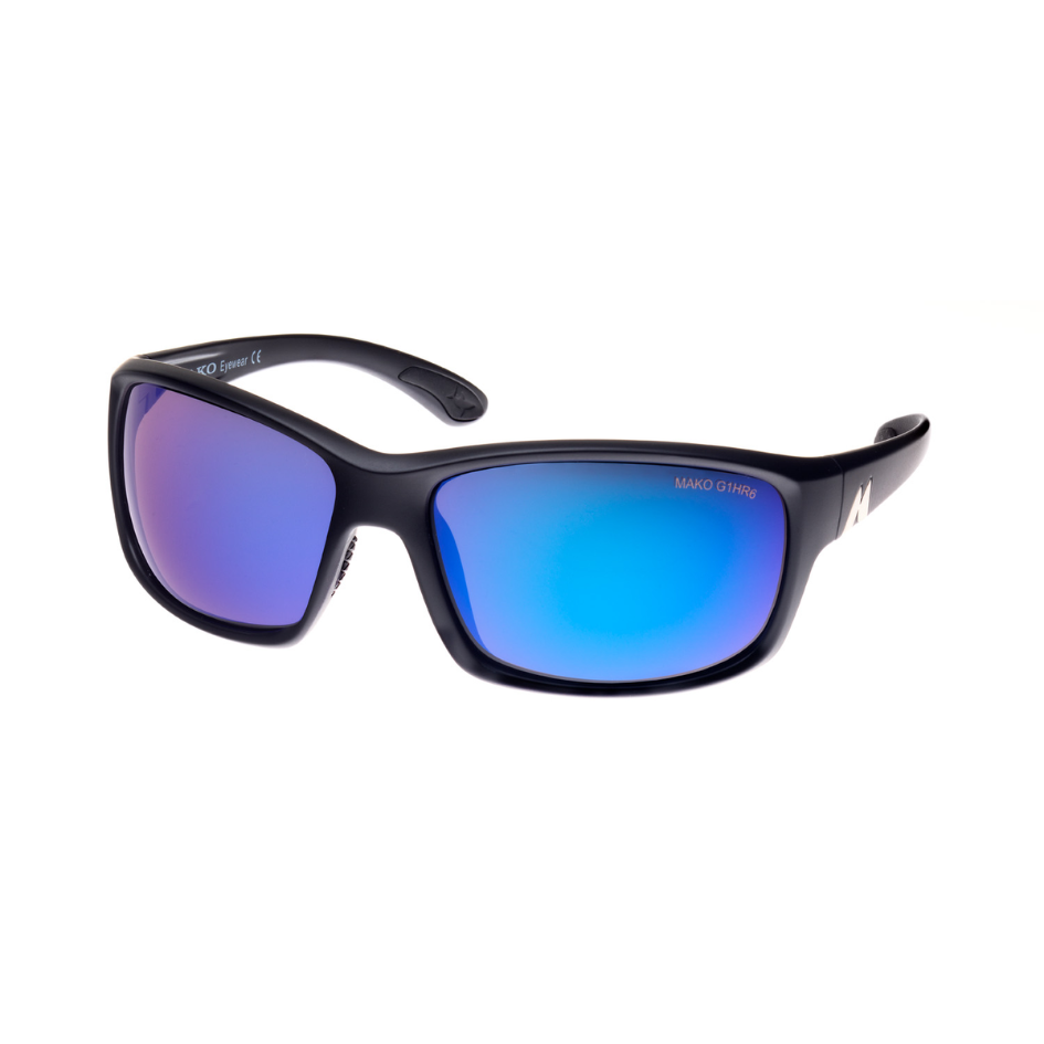 Mako Edge Matt Black HD — Brown/Blue
