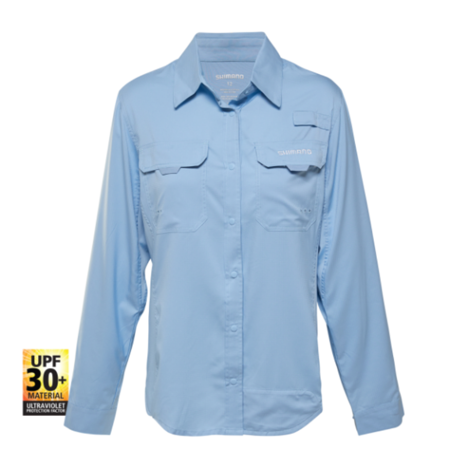 Shimano Ladies Vented Shirt – Ladies, Sky Blue