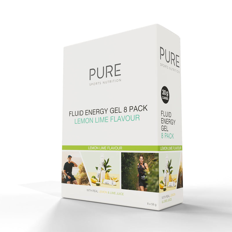 PURE Fluid Energy Gel Lemon Lime eight pack