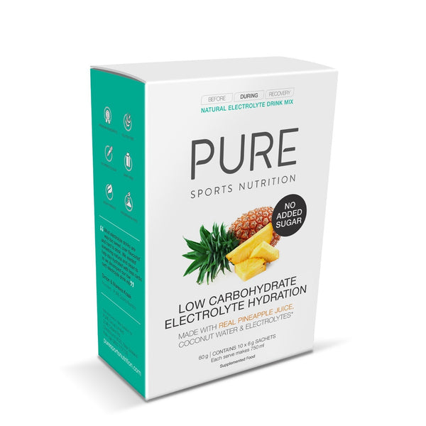 PURE Electrolyte Hydration Low Carb Pineapple box of ten 6g sachets