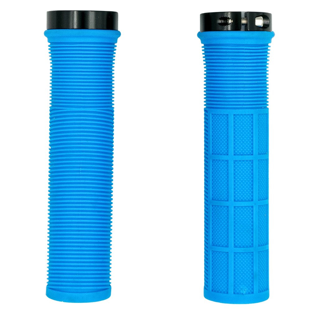 QBP 130 mm single lock-on grips in Blue, pair, model QBP-GR-241BL