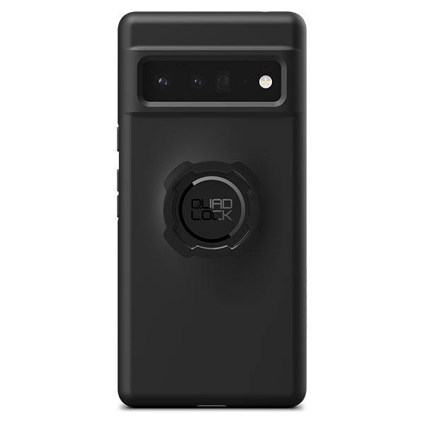Quad Lock Original Case for Google Pixel 6 Pro, black case fitted to an illustrative phone