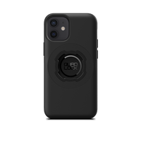 Quad Lock MAG Case for iPhone 12 Mini, black case fitted to an illustrative phone
