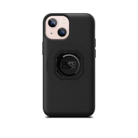 Quad Lock MAG Case for iPhone 13 Mini, black case fitted to an illustrative phone