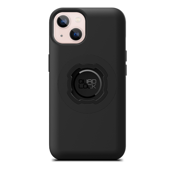 Quad Lock MAG Case for iPhone 13, black case fitted to an illustrative phone