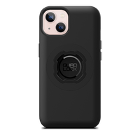 Quad Lock MAG Case for iPhone 13, black case fitted to an illustrative phone