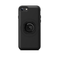 Quad Lock MAG Case for iPhone SE 3rd/2nd, black case fitted to an illustrative phone