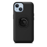 Quad Lock MAG Case for iPhone 14, black case fitted to an illustrative phone