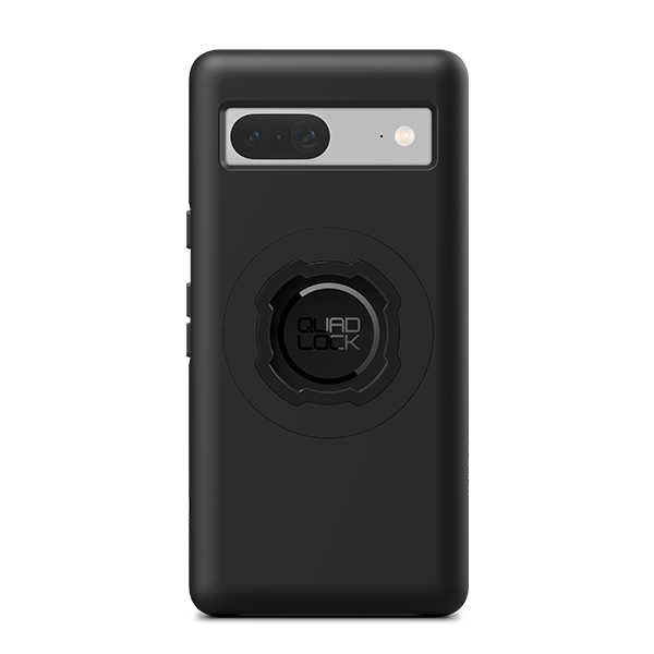 Quad Lock MAG Case for Google Pixel 7a, black case fitted to an illustrative phone