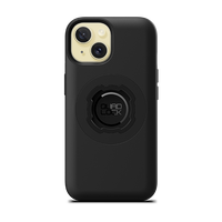 Quad Lock MAG Case for iPhone 15, black case fitted to an illustrative phone