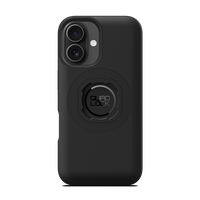 Quad Lock MAG Case for iPhone 16, black case fitted to an illustrative phone