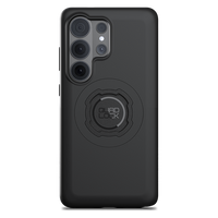Quad Lock black MAG case for Samsung Galaxy S26 Ultra, rear view fitted to an illustrative phone