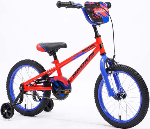 Radius Dinosaur 16-inch kids bike in Red/Blue