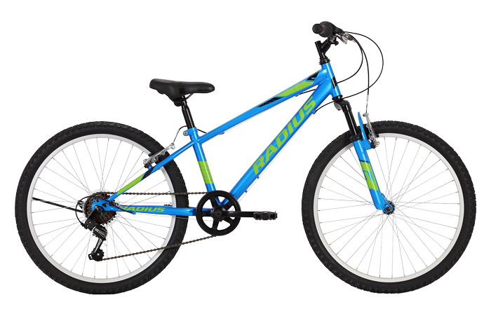 Radius Leopard 24-inch kids bike in Gloss Blue/Lime/Black