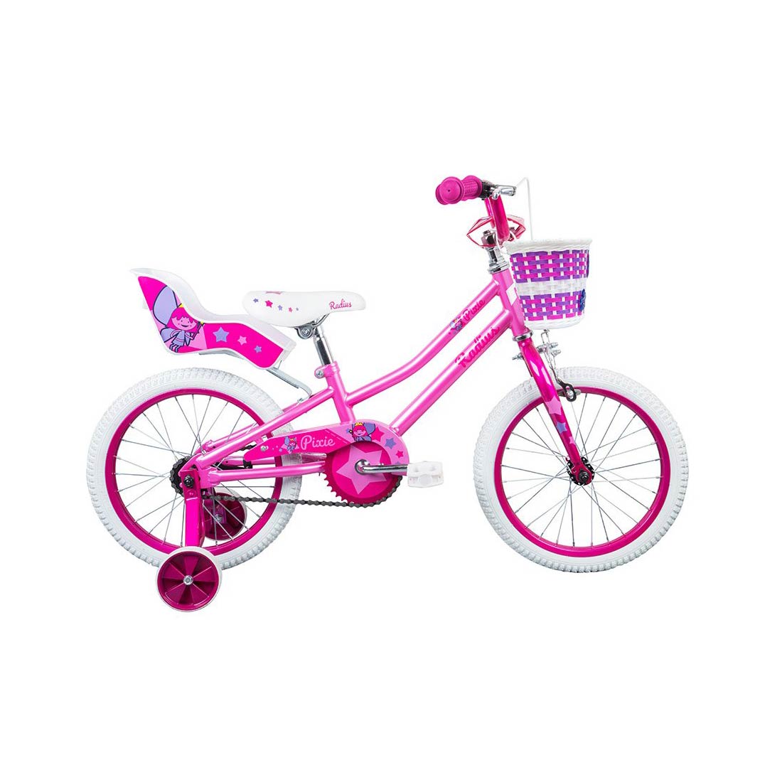 Radius Pixie 16-inch kids bike in Gloss Pink/Dark Pink