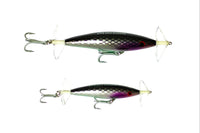 Raptor Mini Fizz Bait Mullet – manufacturer image showing 85mm and 115mm sizes; this listing is one 85mm lure