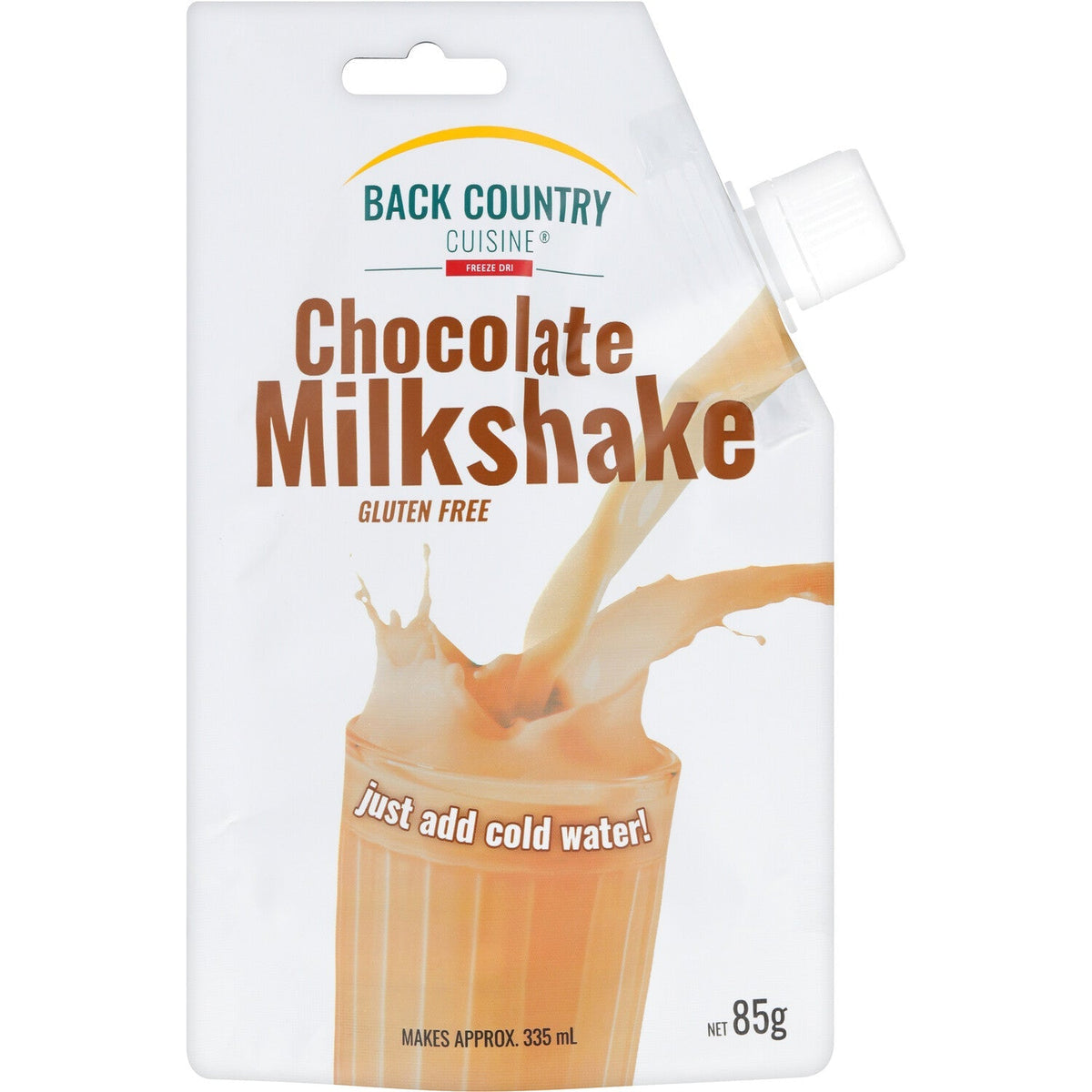 Back Country Cuisine Chocolate Milkshake, 85g pouch