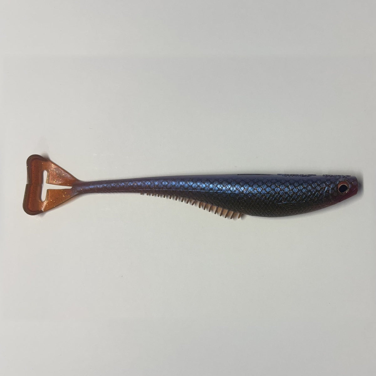 King Brown Frog Mullet 7.5 inch Anchovy; colour view of one lure from the three-lure unrigged pack