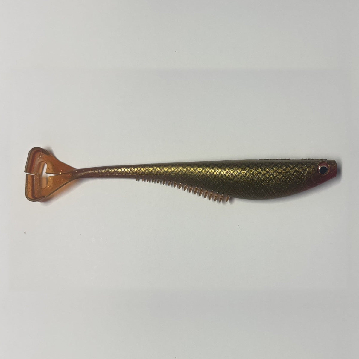 King Brown Frog Mullet 7.5 inch Swamp Mullet; colour view of one lure from the three-lure unrigged pack