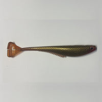King Brown Frog Mullet 7.5 inch Swamp Mullet; colour view of one lure from the three-lure unrigged pack