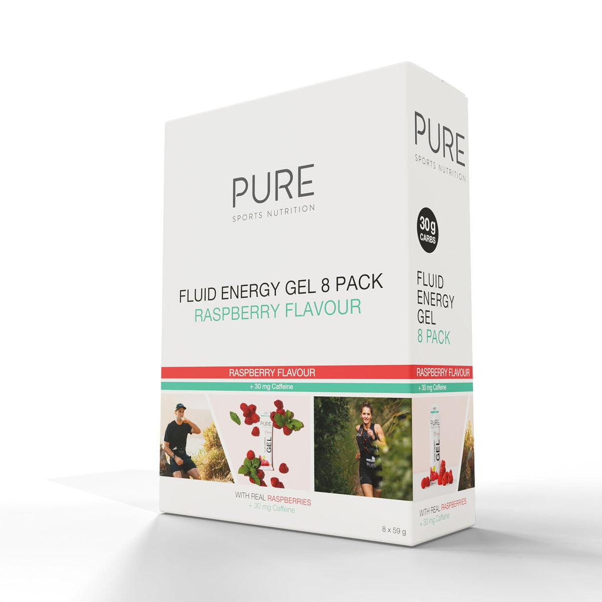 PURE Fluid Energy Gel Raspberry, box of 8