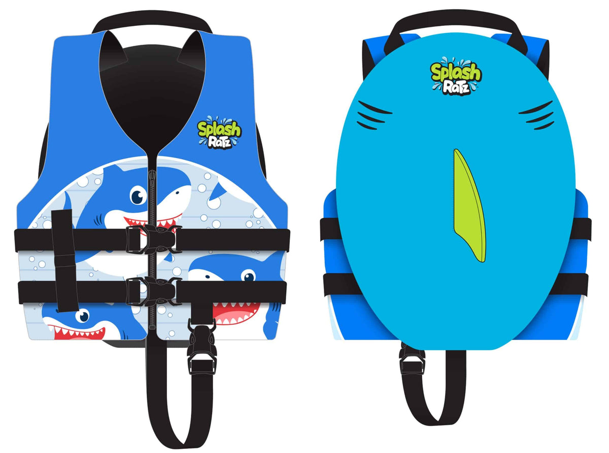 Splash Ratz Infant 10–15kg shark, front and back