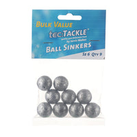 Jarvis Walker ball sinker bulk value pack, size 6