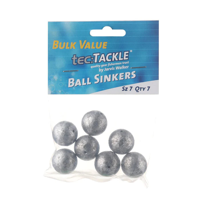 Jarvis Walker ball sinker bulk value pack, size 7